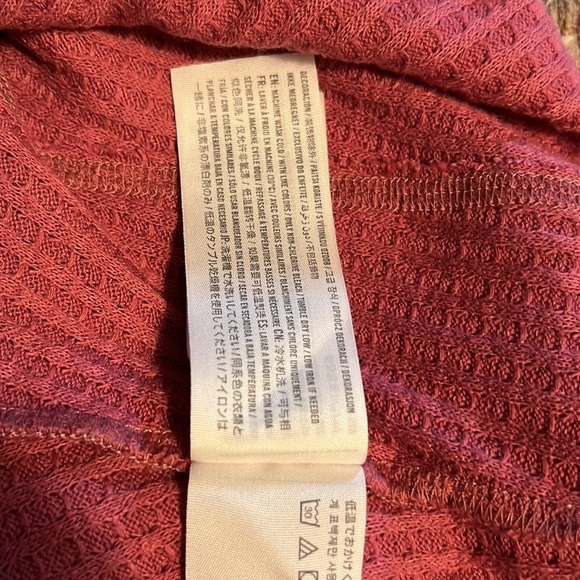 Abercrombie & Fitch Waffle Knit V-Neck Long Sleeve Pink Top Size XS - Picture 7 of 8